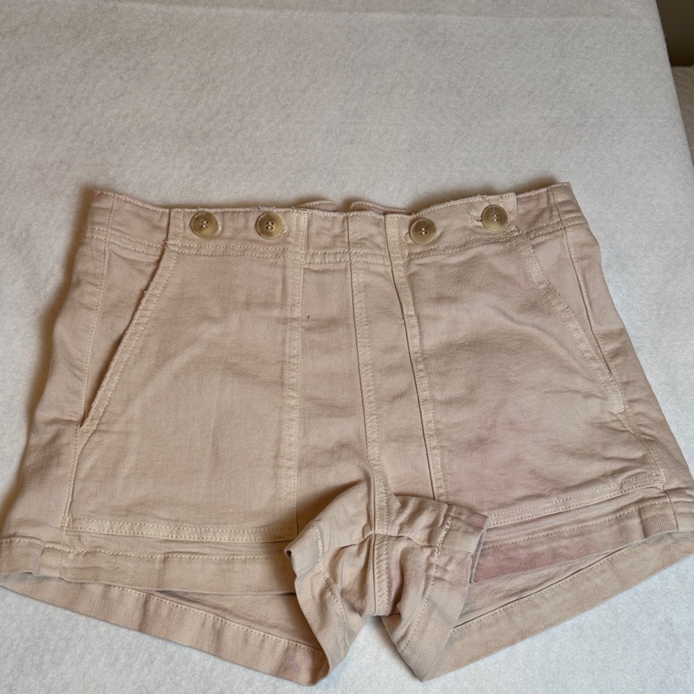 Anthropologie Pilcro Pink Shorts Button Front size 27